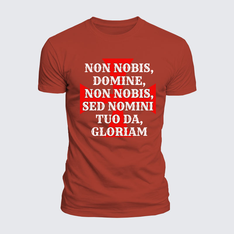 Luxe Mercerized Cotton Tee - Non Nobis Domine, Non Nobis, Sed Nomini Tuo Da Gloriam