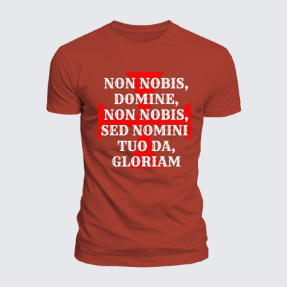 Luxe Mercerized Cotton Tee - Non Nobis Domine, Non Nobis, Sed Nomini Tuo Da Gloriam
