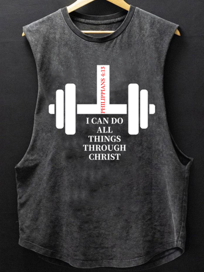Fitness Philippians 4 : 13 Christian Washed Tank