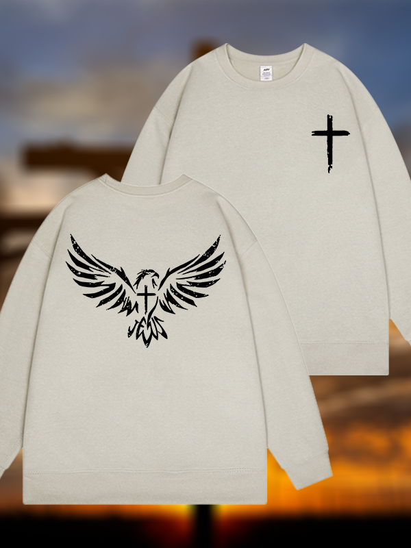 Wings Like Eagles  Jesus God Christian Sweatshirt