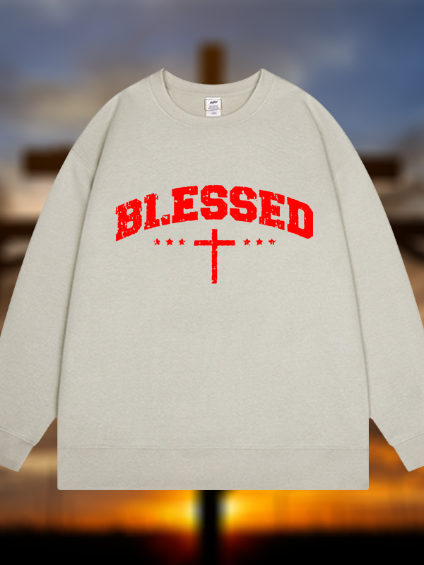Blessed Cross Jesus God Christian Sweatshirt