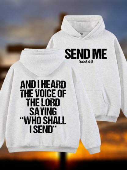 Send Me Isaiah 6:8 Jesus God Christian Plush Fleece-Lined Hoodie