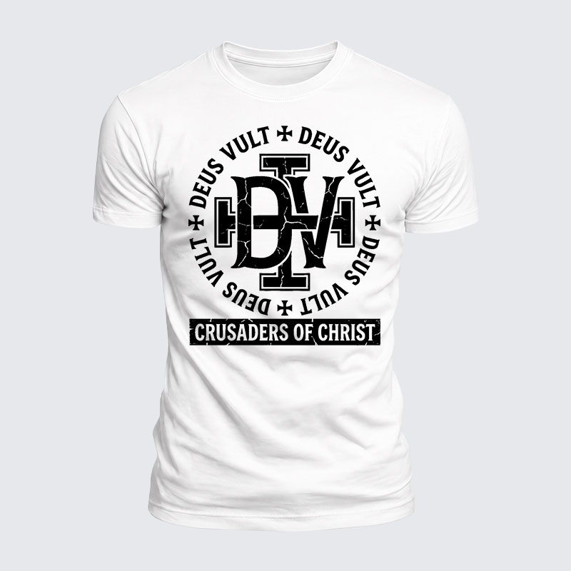 Deus Vult Jesus God Christian  – Luxe Mercerized Interlock Cotton Tee