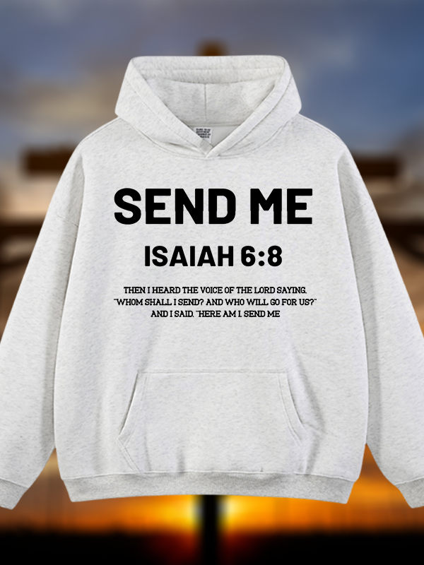 Send Me Jesus God Christian Plush Fleece-Lined Hoodie