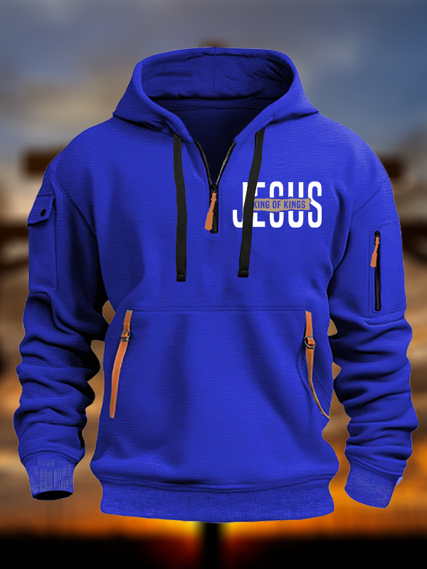 Jesus King of Kings Jesus God Christian Zipper Hoodies