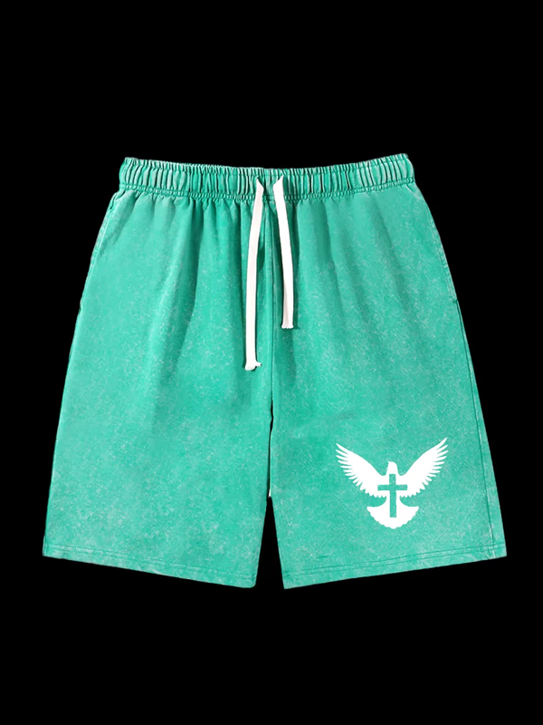 Jesus Is The Way The Truth The Life Jesus God Christian Washed Shorts