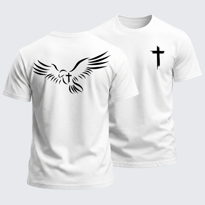 Heavyweight Cotton Tee -Wings Like Eagles