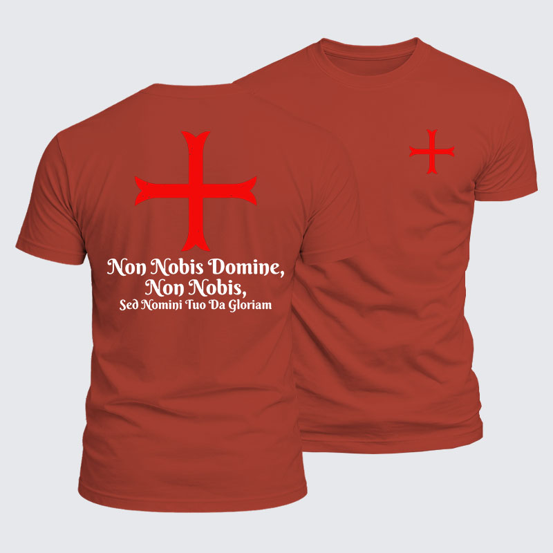 Luxe Mercerized Cotton Tee - Non Nobis Domine, Non Nobis, Sed Nomini Tuo Da Gloriam
