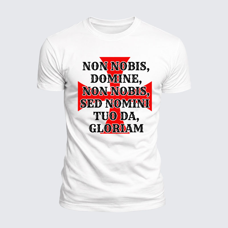 Luxe Mercerized Cotton Tee - Non Nobis Domine, Non Nobis, Sed Nomini Tuo Da Gloriam