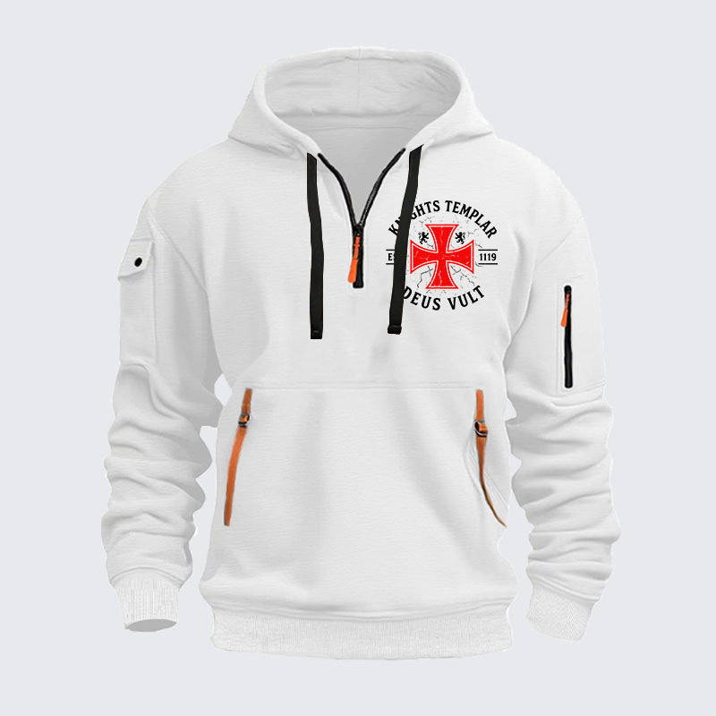 Zipper Hoodies - Knights Templar Deus Vult