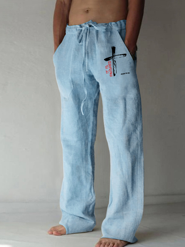 Men's It Is Finished Christian Beach Pants