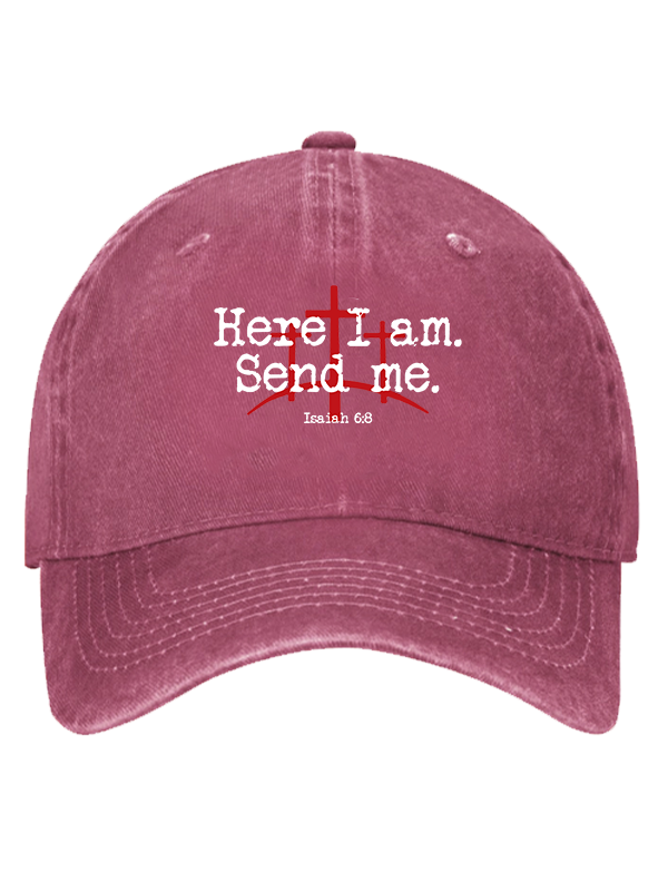 Here I Am Send Me - Bible Verse Isaiah 6:8 Christian Hat