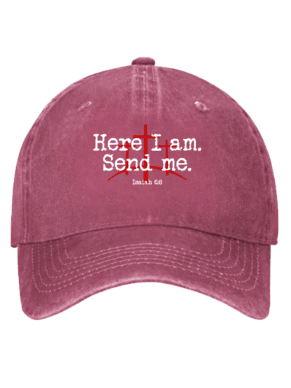 Here I Am Send Me - Bible Verse Isaiah 6:8 Christian Hat