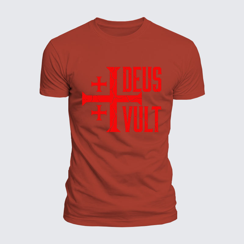 Man Of God Husband Dad Jesus God Christian Cotton T-Shirt