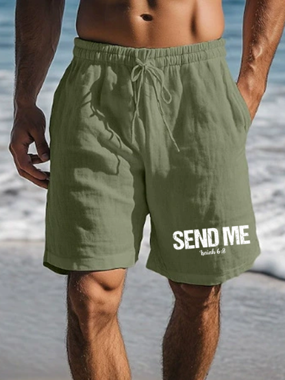 Isaiah 6:8 - SEND ME Christian Beach Shorts
