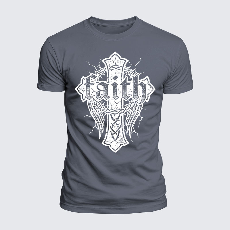 Faith Jesus God Christian  – Luxe Mercerized Interlock Cotton Tee