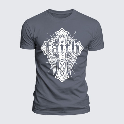 Faith Jesus God Christian  – Luxe Mercerized Interlock Cotton Tee