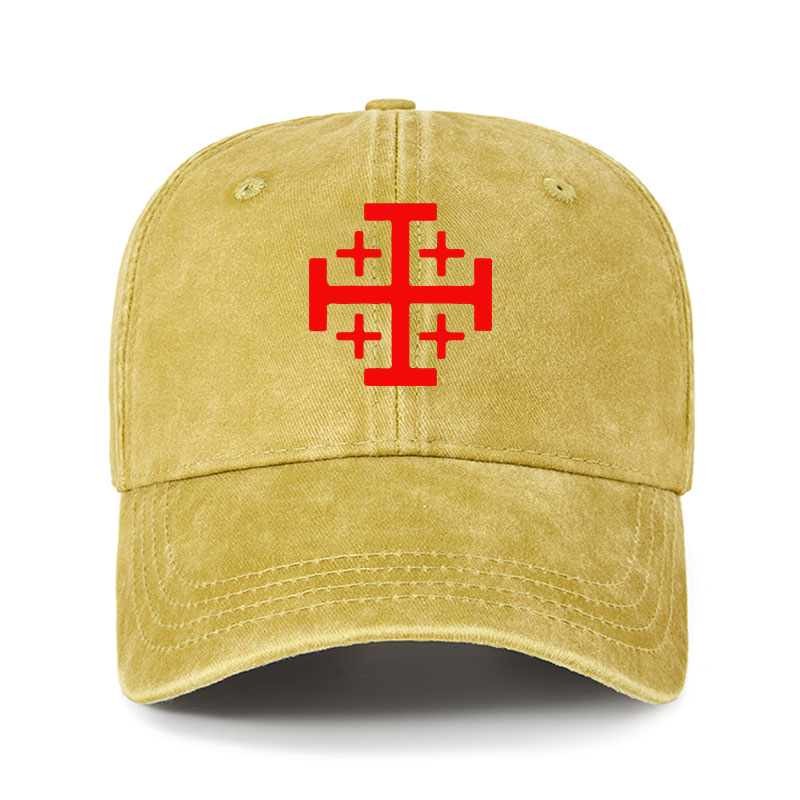 Heritage Washed Cap - Jerusalem Cross