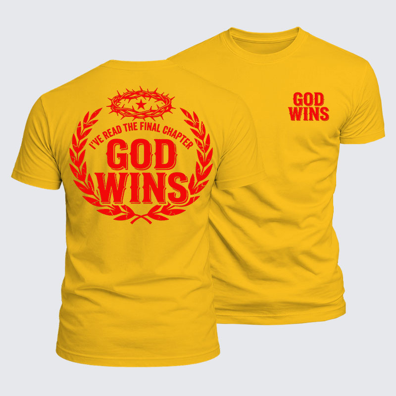 Luxe Mercerized Cotton Tee - God Wins I've Read the Final Chapter 