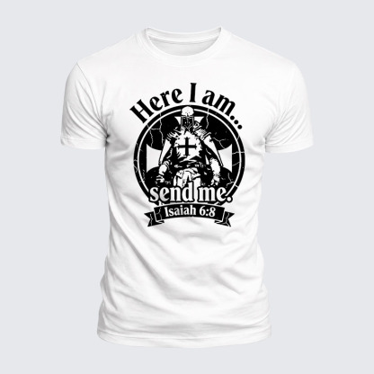 Luxe Mercerized Cotton Tee - Here I Am Send Me