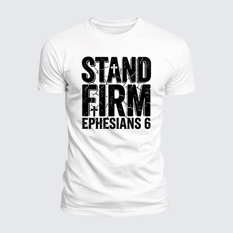 Luxe Mercerized Cotton Tee - Stand Firm Ephesians 6