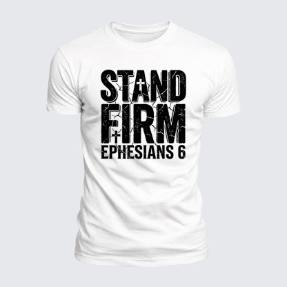 Luxe Mercerized Cotton Tee - Stand Firm Ephesians 6
