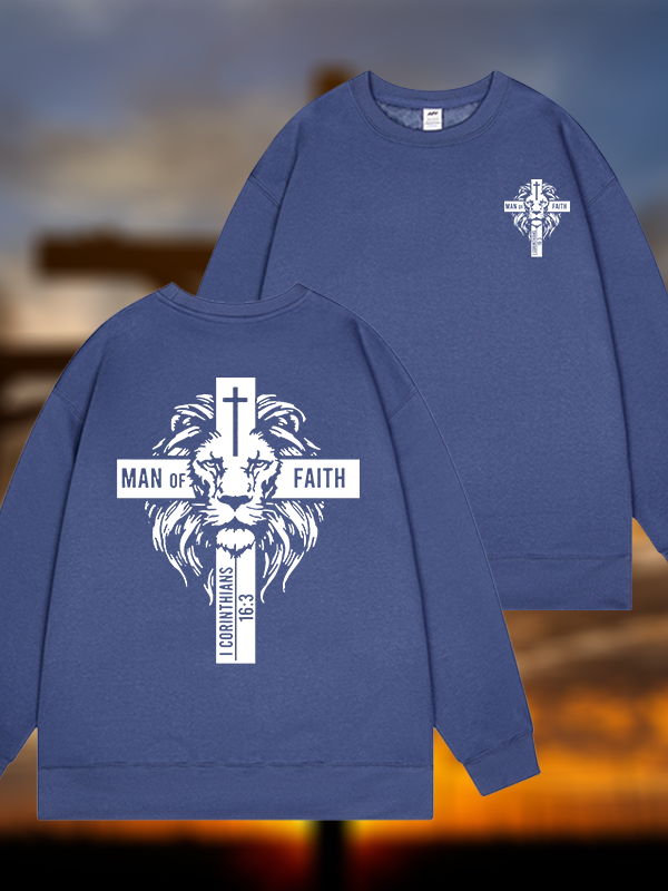 Man of Faith Jesus God Christian Sweatshirt