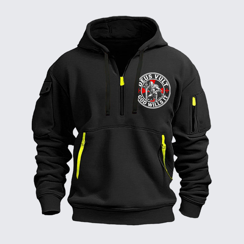 Zipper Hoodies - Knights Templar Deus Vult