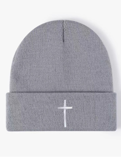 Embroidery Cross Warm Beanie Cold hat