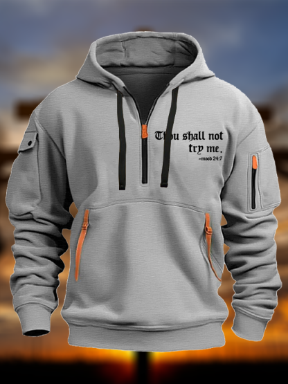 Thou Shalt Not Try Me Jesus God Christian Zipper Hoodies