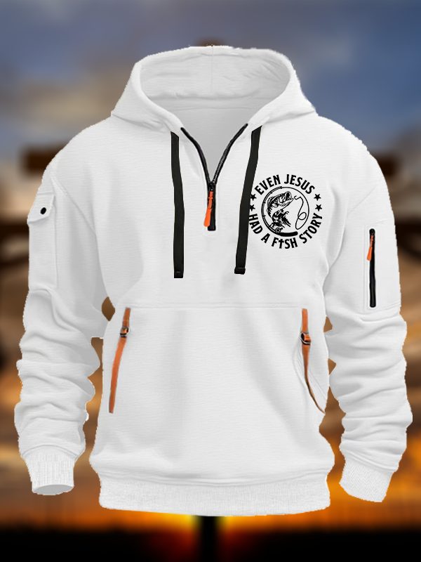 Even Jesus Had A Fishing Story Jesus God Christian Zipper Hoodies