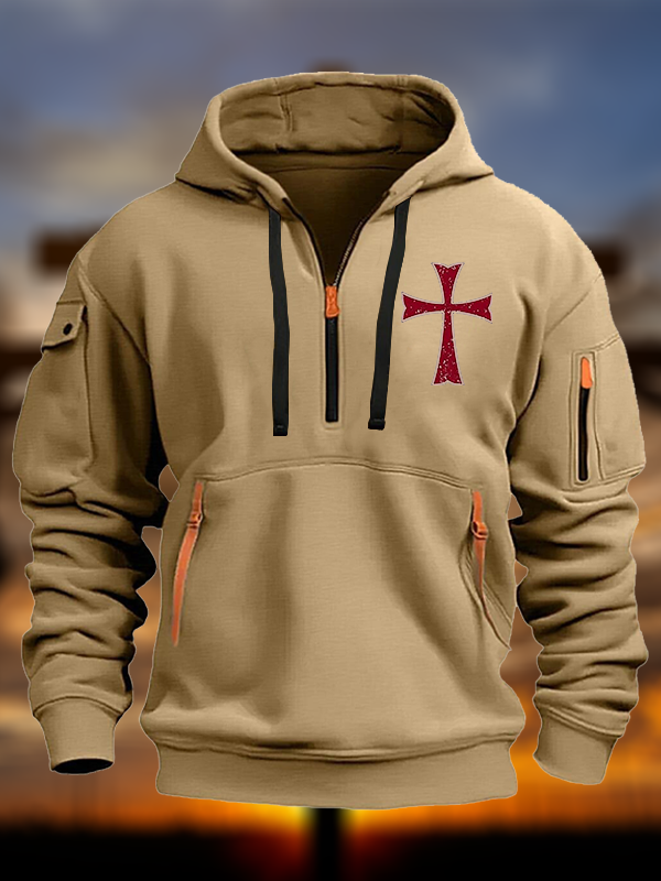 Knights Templar Crusader Cross Jesus God Christian Zipper Hoodies