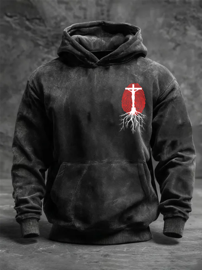 Lifeprint Faith Tree Jesus God Christian Washed Hoodie