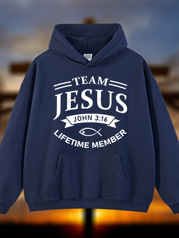 Jesus Team Jesus God Christian Plush Fleece-Lined Hoodie