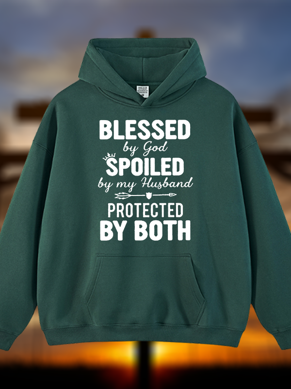 God Bless Jesus God Christian Plush Fleece-Lined Hoodie