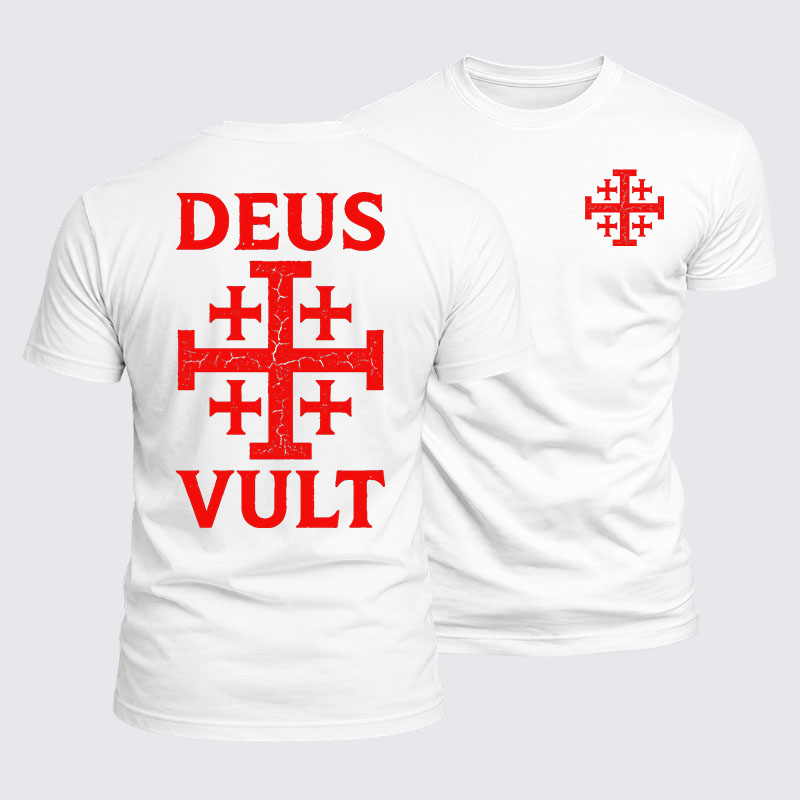 Man Of God Husband Dad Jesus God Christian Cotton T-Shirt