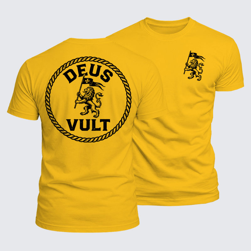 Deus Vult Jesus God Christian  – Luxe Mercerized Interlock Cotton Tee