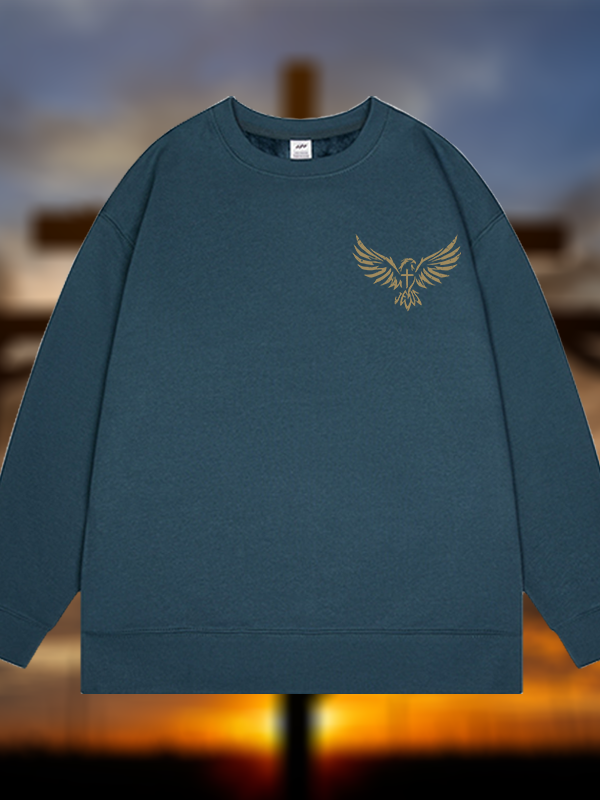 Wings Like Eagles Jesus God Christian Sweatshirt