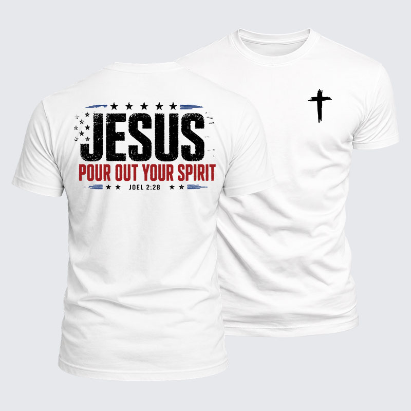 Luxe Mercerized Cotton Tee - Jesus Pour Out Your Spirit