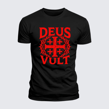 Luxe Mercerized Cotton Tee - Deus Vult 
