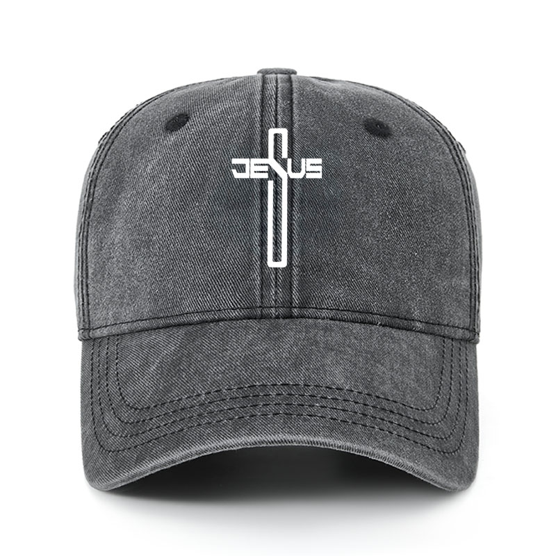 Heritage Washed Cap - Jesus Cross Christ 