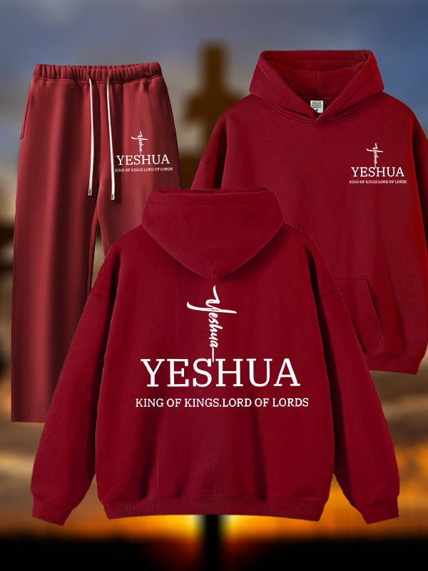 [Copy]Jesus The Way The Truth The Life Jesus God Christian Plush Fleece-Lined Hoodie Set