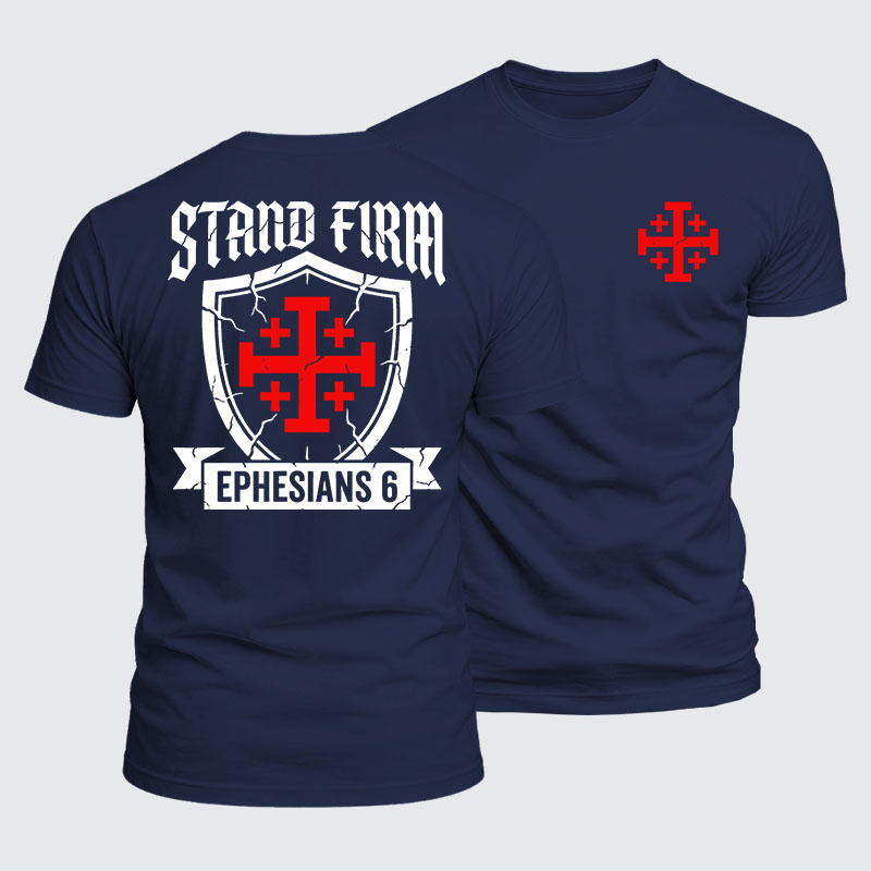 Luxe Mercerized Cotton Tee - Stand Firm Ephesians 6