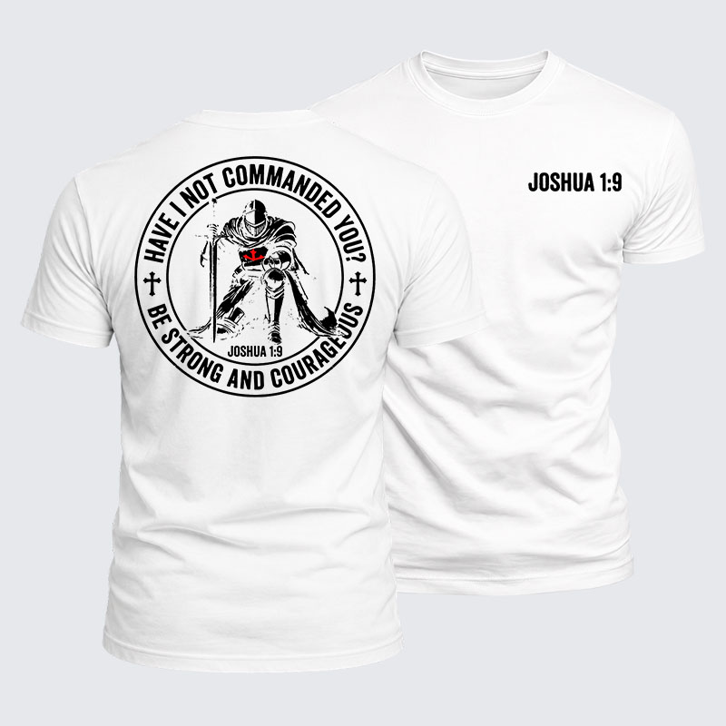 Luxe Mercerized Cotton Tee - Be Strong And Courageous Joshua 1:9