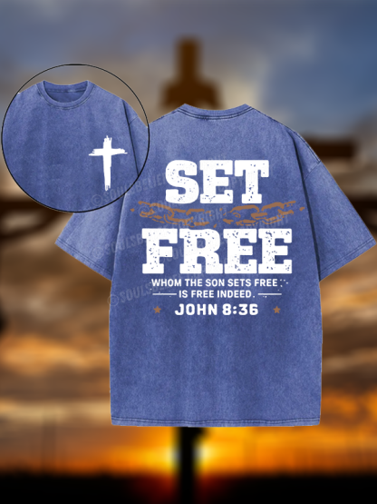 Set Free Christian Washed T-Shirt