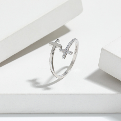 Cross Christian 925 Sterling Silver Ring