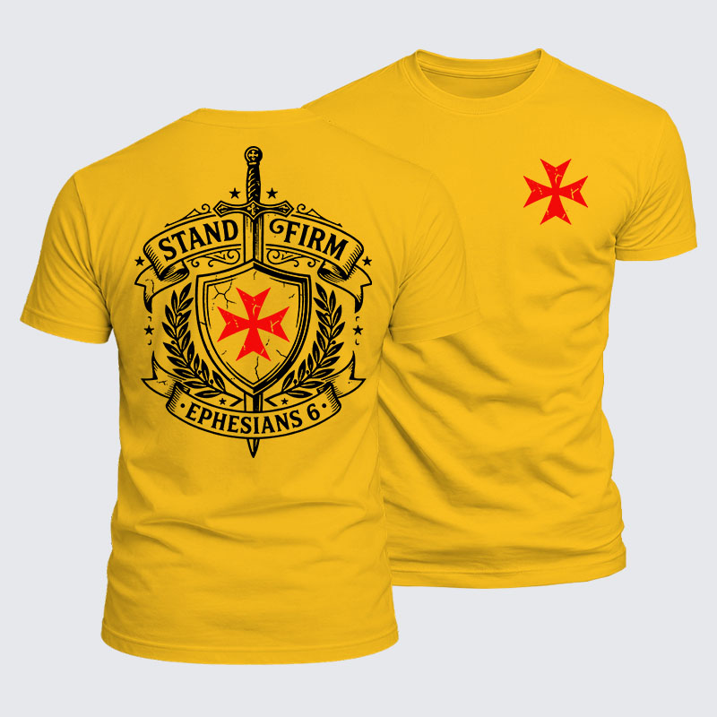 Luxe Mercerized Cotton Tee - Stand Firm Ephesians 6