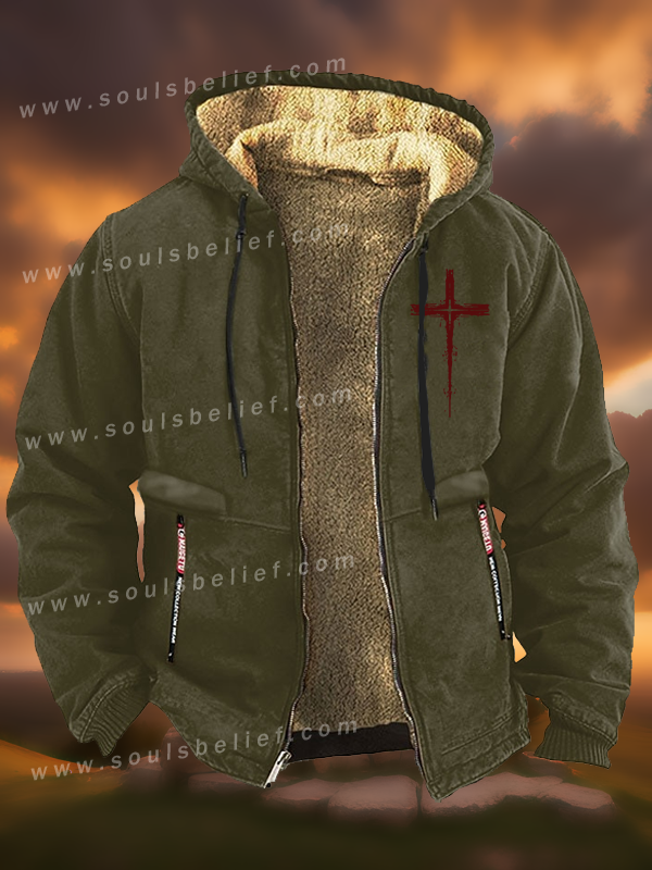 Light of Cross Jesus God Christian Zipper Hooded Jacket