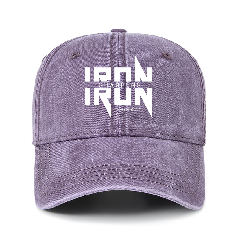 Heritage Washed Cap - Iron Sharpens Iron - Proverbs 27:17