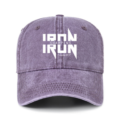 Heritage Washed Cap - Iron Sharpens Iron - Proverbs 27:17